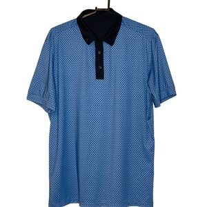 MIZZEN + MAIN men's short sleeve Versa polo golf shirt diamond blue 1KS-1018